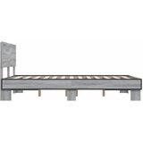  Okvir kreveta boja hrasta 120x200 cm konstruirano drvo i metal Siva 120 x 200 cm | shoptok.hr