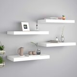 vidaXL Stenske police 4 kosi bele 50x23x3,8 cm MDF Cene