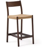 Kave Home Smeđa/u prirodnoj boji barska stolica od punog hrasta (visine sjedala 65 cm) Yalia – | shoptok.hr