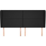  Uzglavlje s ušima crno 163x23x118/128 cm od umjetne kože | shoptok.hr