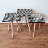 Hanah home 3Shp396 - White WhiteBlack Nesting Table (3 Pieces) | ePonuda.com