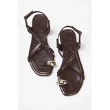 Trendyol Shoes Ženske sandale Takss25Sd00067, Braon Cene