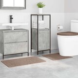  Set prostirki za kupatilo s protukliznom podlogom 3 pcs Smeđa | shoptok.hr