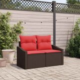 vidaXL Vrtni kauč Smeđa 123 x 62 x 69cm poliratan Cijene