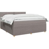  Boxspring krevet s madracem Sivosmeđa 160 x 200 cm Tkanina | shoptok.hr