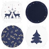 Mila Home Jastuci za sjedenje u setu 4 kom s božićnim motivom ø 40 cm Blue Christmas – Cijene