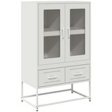 vidaXL Visoka omara bela 68x39x111,5 cm jeklo | Shoptok.si