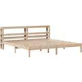 vidaXL Posteljni okvir z vzglavjem 180x200 cm borovina, (21292264) | Shoptok.si