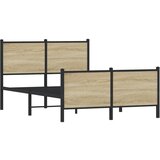 The Living Store Kovinski posteljni okvir z vzglavjem in vznožjem 120x190 cm - Posteljni Okvir, (21526094) | Shoptok.si