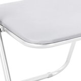  Sklopiva stolica 2 pcs Bijeli 48 x 43,5 x 81 cm Lažna koža | shoptok.hr