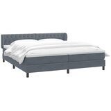 Box Spring krevet s madracima tamno sivi 180x210 cm baršun | shoptok.hr