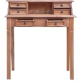  Pisaći stol s ladicama 90 x 50 x 101 cm masivno drvo mahagonija | shoptok.hr