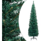 vidaXL Ozka umetna novoletna jelka s stojalom zelena 180 cm PVC, (20579806) | Shoptok.si