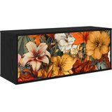 vidaXL TV ormar za montažu na zid GENNEP 102 x 33 x 40 cm Crni hrast - Crni hrast Print ljiljana | shoptok.hr