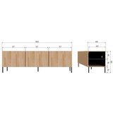 WOOOD Smeđa TV komoda od masivnog bora 180x56x46 cm Bono – | shoptok.hr