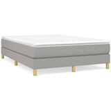 Maison Chic Posteljni okvir - Dvoposteljna postelja - Zakonska postelja brez vzmetnice svetlo siv 140x190 cm blago-J12486, (21770557) | Shoptok.si