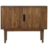Light & Living Temno rjava nizka komoda iz masivnega lesa 100x80 cm Bitika – | Shoptok.si