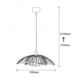 Opviq Črna viseča svetilka s kovinskim senčilom ø 50 cm Farac – | Shoptok.si