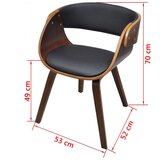  Jedilni stoli 4 kosi rjavi ukrivljen les in umetno usnje, (20700157) | Shoptok.si