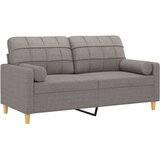 vidaXL Dvosjed s ukrasnim jastucima smeđesivi 140 cm od tkanine | shoptok.hr