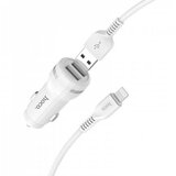 Hoco avtopolnilec Z27, 2,4 a s kablom 1m lightning iphone - bel Cene