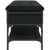  Klupa za cipele crna 102 x 42 x 45 cm od konstruiranog drva | shoptok.hr