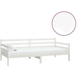  Dnevna postelja z vzmetnico 90x200 cm bela trdna borovina, (20646668) | Shoptok.si
