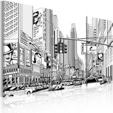  Slika - Black &amp white comic style 60x40 Cijene