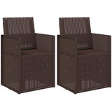  Vrtne stolice za blagovanje 2 pcs Smeđa PP | Eponuda.com