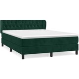  Krevet s oprugama i madracem tamnozeleni 140x190 cm baršunasti | shoptok.hr