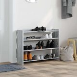 vidaXL Regal za čevlje siva sonoma 80x25x62 cm inženirski les | Shoptok.si