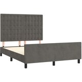 Za krevet s uzglavljem tamnosivi 140x190 cm baršunasti | shoptok.hr