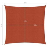  Jedro za zaštitu od sunca 160 g/m² terakota 4 x 4 m HDPE | shoptok.hr