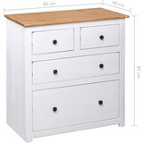  Komoda od borovine bijela 80 x 40 x 83 cm asortiman Panama | shoptok.hr