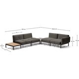 Kave Home Tamno siva podstavljena vrtna sofa (u obliku slova L) Sorells – | shoptok.hr