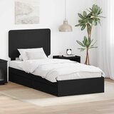 Krevet s od storage Podesivo Crna 90 x 190 cm Konstruirano drvo | shoptok.hr
