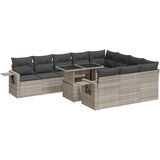 Maison Chic Seti vrtnega pohištva - Vrtna garnitura - Vrtni pohištvo set 11-delna z blazinami sv. siv poli ratan, (21817654) | Shoptok.si