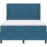  Krevet s opruga kutije s uzglavljem Plava 160 x 200 cm Baršun | Shoptok.si