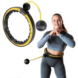  Hhm21 hula hop crno/žuti magnetski s utegom + brojačem hms | shoptok.hr