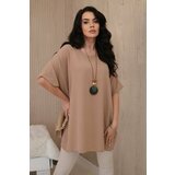 Kesi Oversized blouse with Camel pendant Cene
