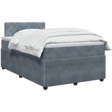  Boxspring krevet s madracem Tamnosiva 120 x 200 cm Baršun | shoptok.hr