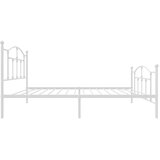  Metalni okvir kreveta uzglavlje i podnožje bijeli 100x190 cm | shoptok.hr
