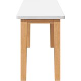 vidaXL Klupa 90 cm bijela puna drvena guma | shoptok.hr