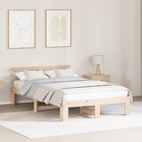 vidaXL Postelja iz borovega lesa Naravni les Masiven les 140 x 190 cm Cene