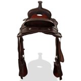vidaXL Western sedlo, uzda in oprsnica pravo usnje 16" rjave barve | Shoptok.si