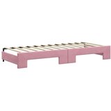  Dnevni krevet na razvlačenje ružičasti 80 x 200 cm baršunasti | shoptok.hr