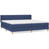  Krevet s oprugama i madracem plavi 200 x 200 cm od tkanine | shoptok.hr