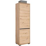 CARRYHOME garderobna omara antracit, hrast artisan | Shoptok.si