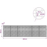  Gabion s žicom debljine 5 mm i mrežom 5x10 cm 600x10x150 cm - 10 cm 150 cm 600 cm | shoptok.hr