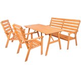 Rojaplast Vrtni blagovaonski set od masivnog drveta za 4 osobe Sylva – Cijene
